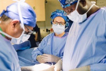 Anque van Rossum, OR Nurse, during a surgery.